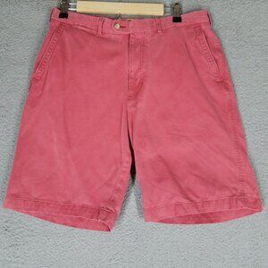 Peter Millar Shorts Adult 32 Pink Chino Casual Preppy Golf Pima Cotton Men's 9"